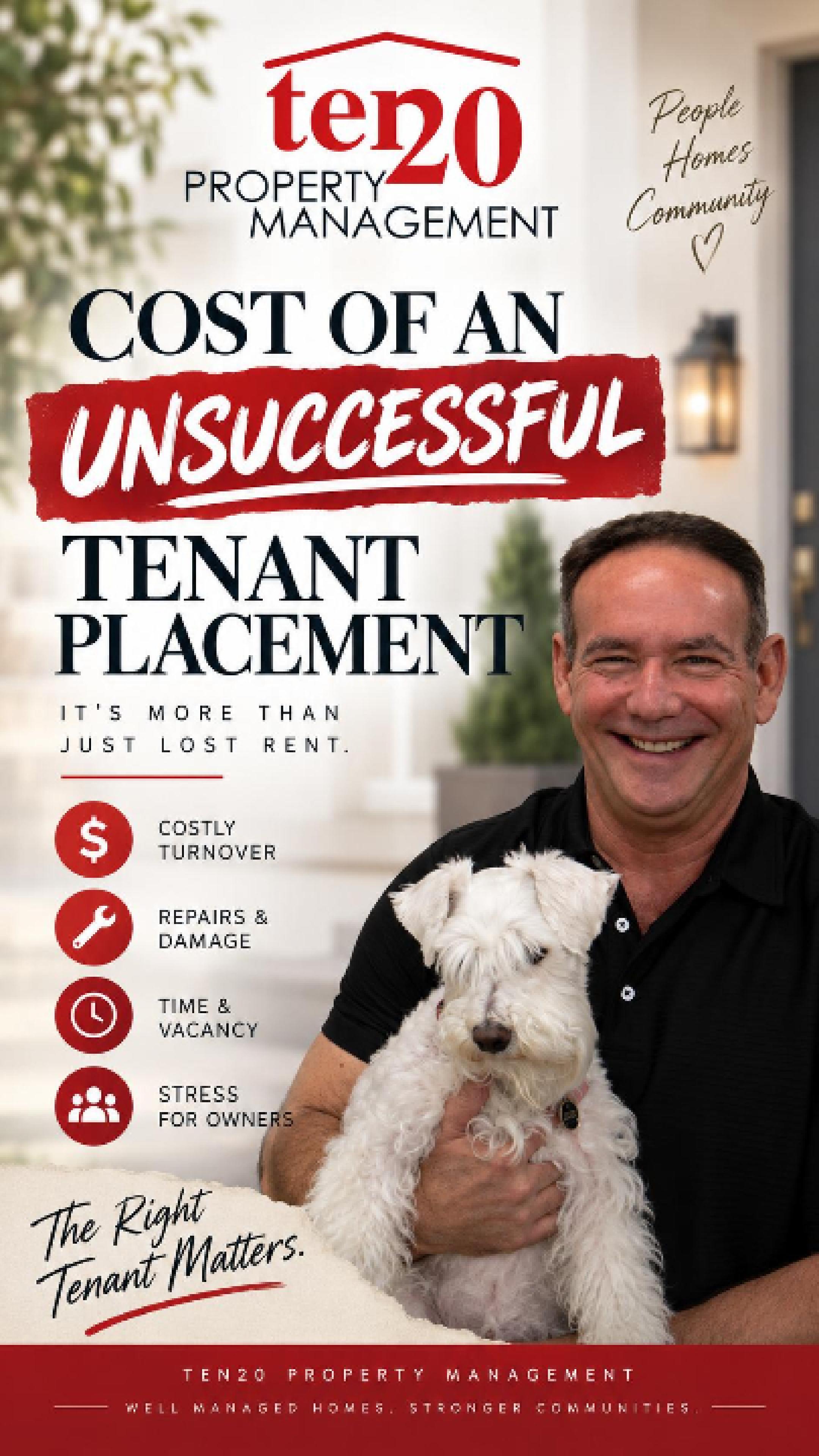 Cost of an unsuccessful Tenant Placement